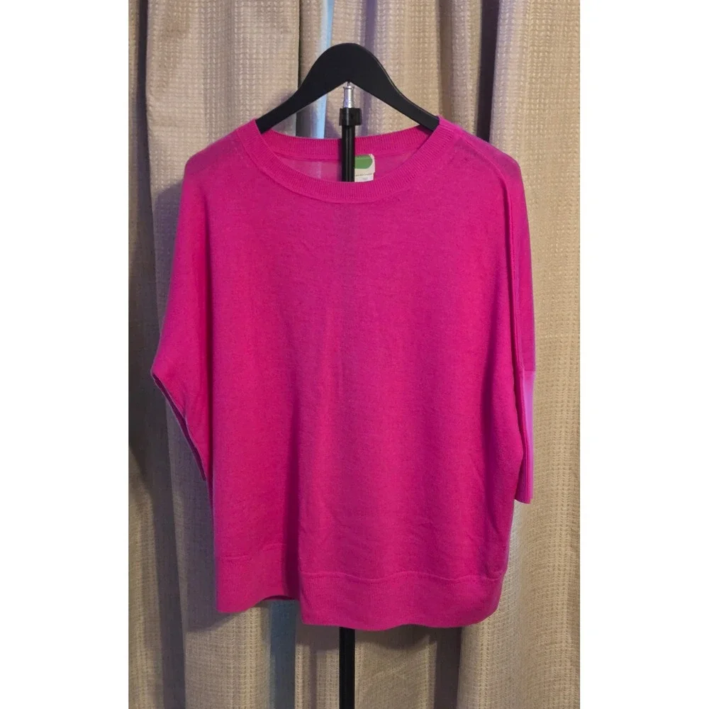 Antropologie Short Sleeve Crewneck Sweater Women's Size‎ Small Pink